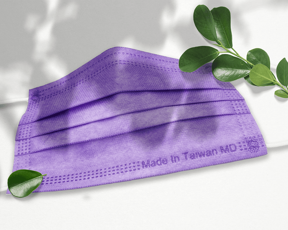 平面單色口罩－滿版薰衣草紫